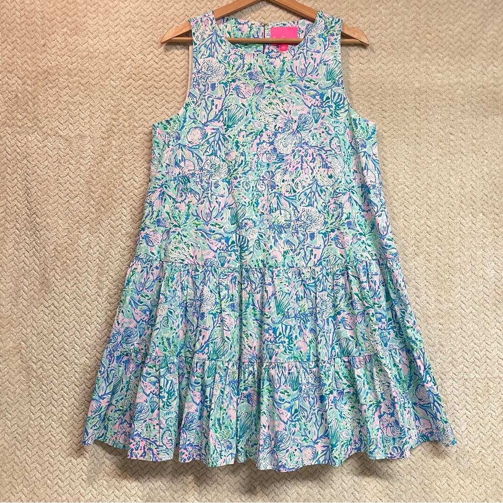 Lilly Pulitzer Trina Dress Surf Blue Soleil It On Me Preppy Dress‎ Womens Medium - Picture 6 of 9
